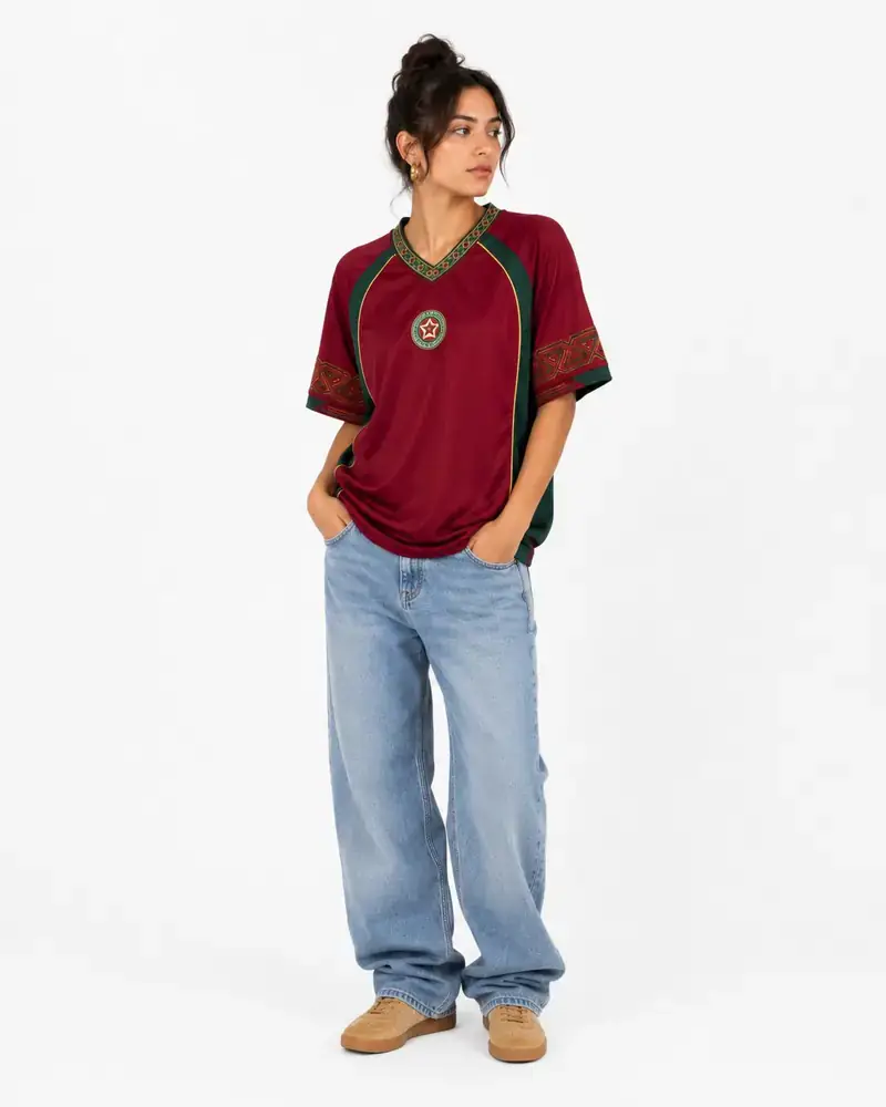 Lions Jersey — relaxed fit, female model