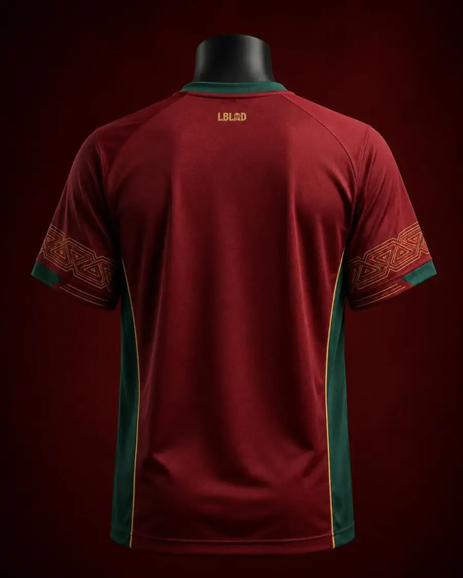 Lions Jersey — back view, LBLAD signature in gold